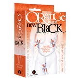 Orange Is The New Black Metal Nipple & Clit Clamps with Chain Multi Nipple Clamps